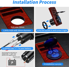 12V USB Outlet Quick Charge 3.0 USB Charger