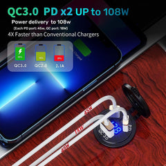 12V USB Outlet Quick Charge 3.0 USB Charger