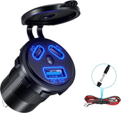 12V USB Outlet Quick Charge 3.0 USB Charger