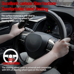 Car Carbon Fiber Anti-Skid Steering Wheel Cover