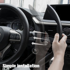 Car Carbon Fiber Anti-Skid Steering Wheel Cover