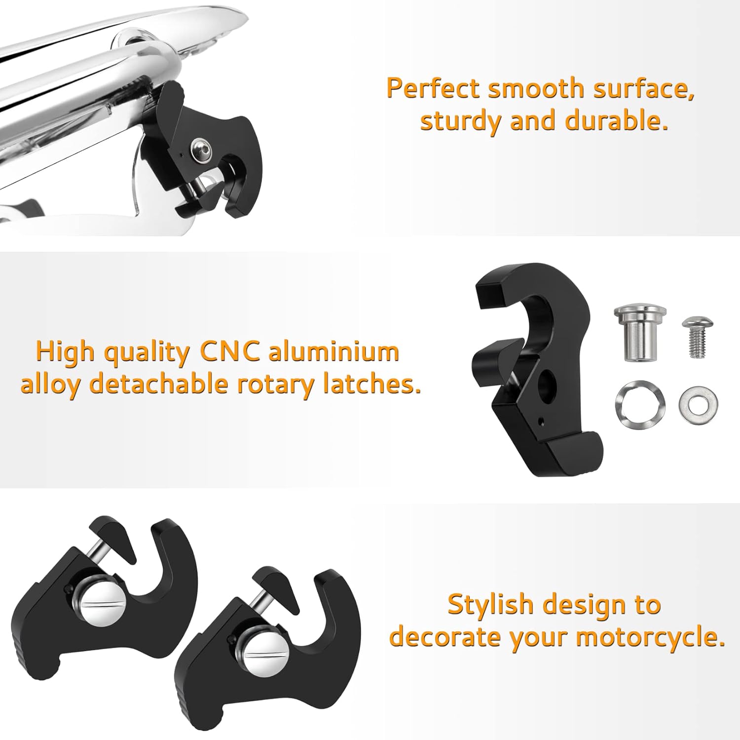 Detachable Mounting Luggage Rack Latch Clips