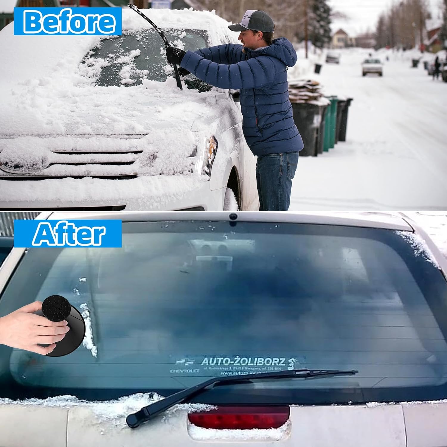 Eiskratzer für die Windschutzscheibe eines Autos