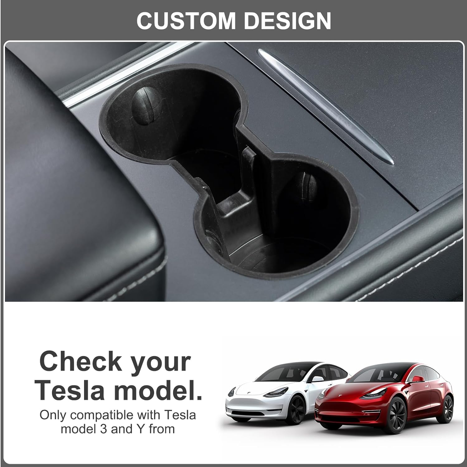 Inserto de portavasos para Tesla Model Y 2023