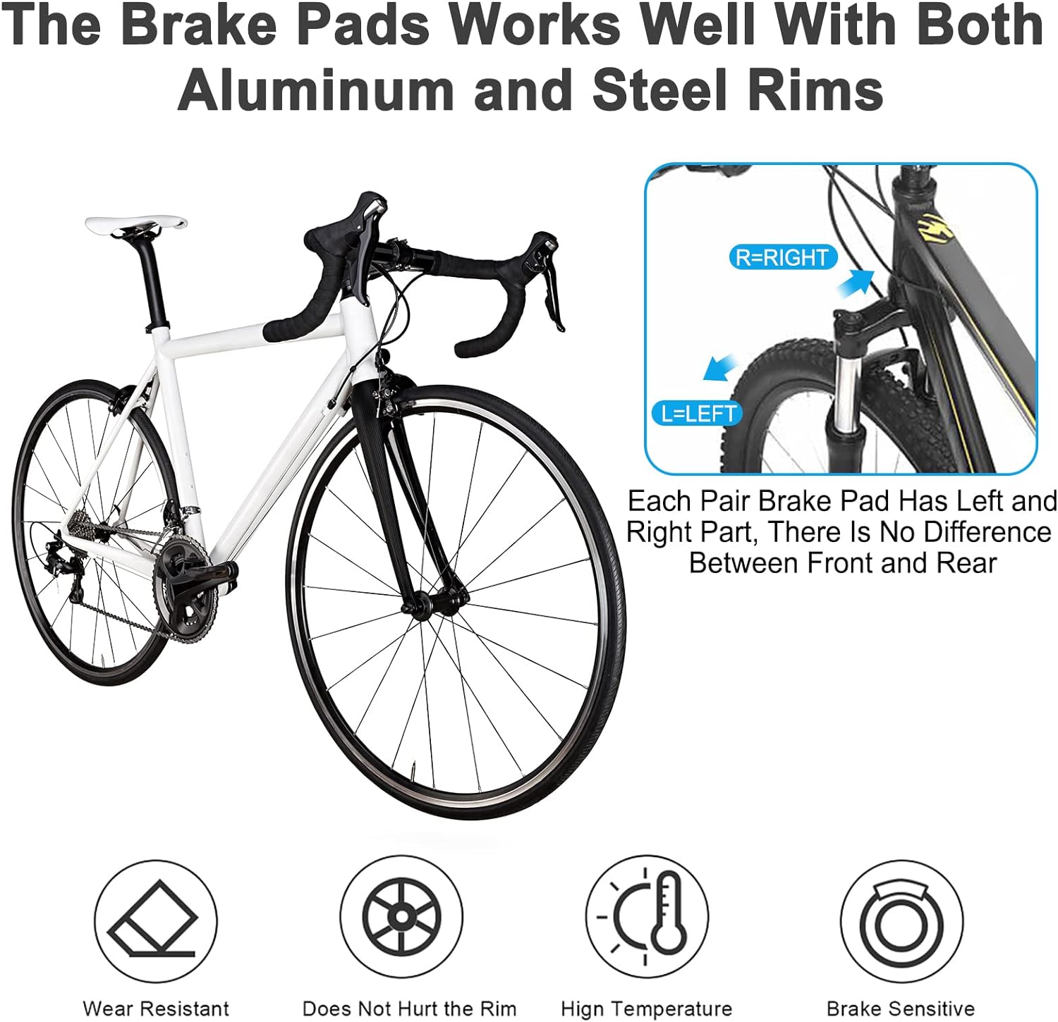 Premium-Fahrradbremsbeläge