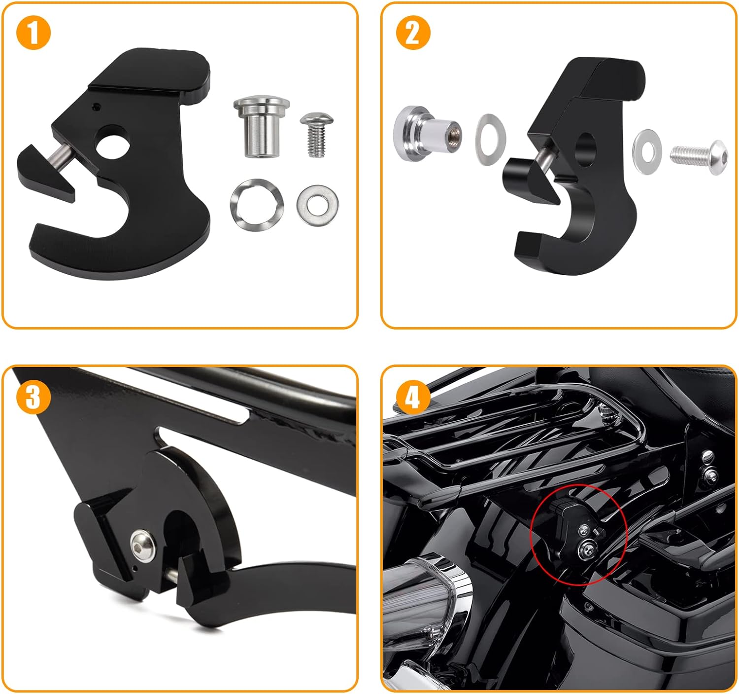 Detachable Mounting Luggage Rack Latch Clips