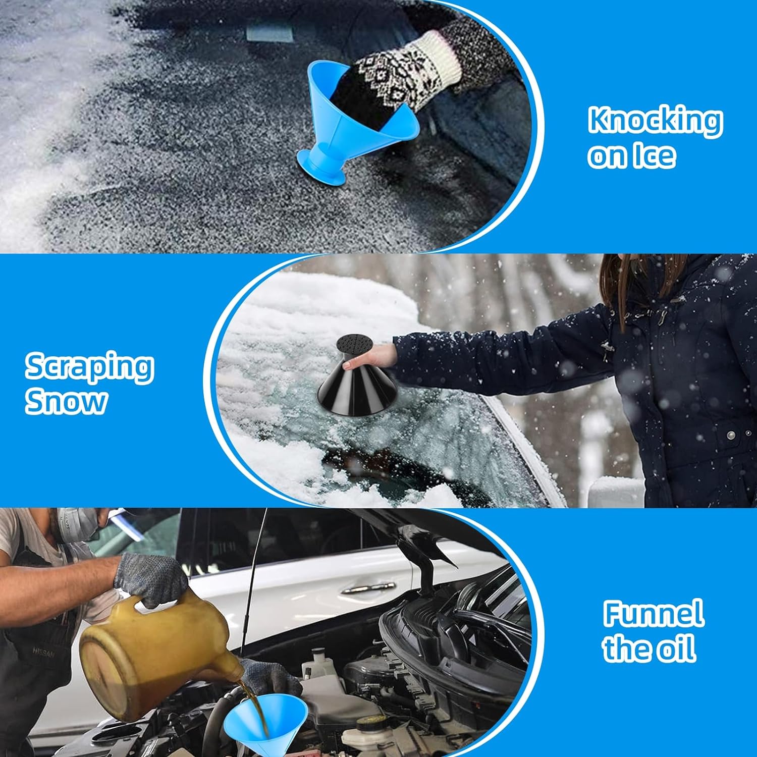 Eiskratzer für die Windschutzscheibe eines Autos