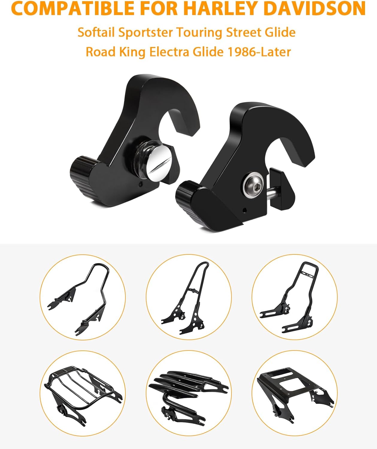 Detachable Mounting Luggage Rack Latch Clips