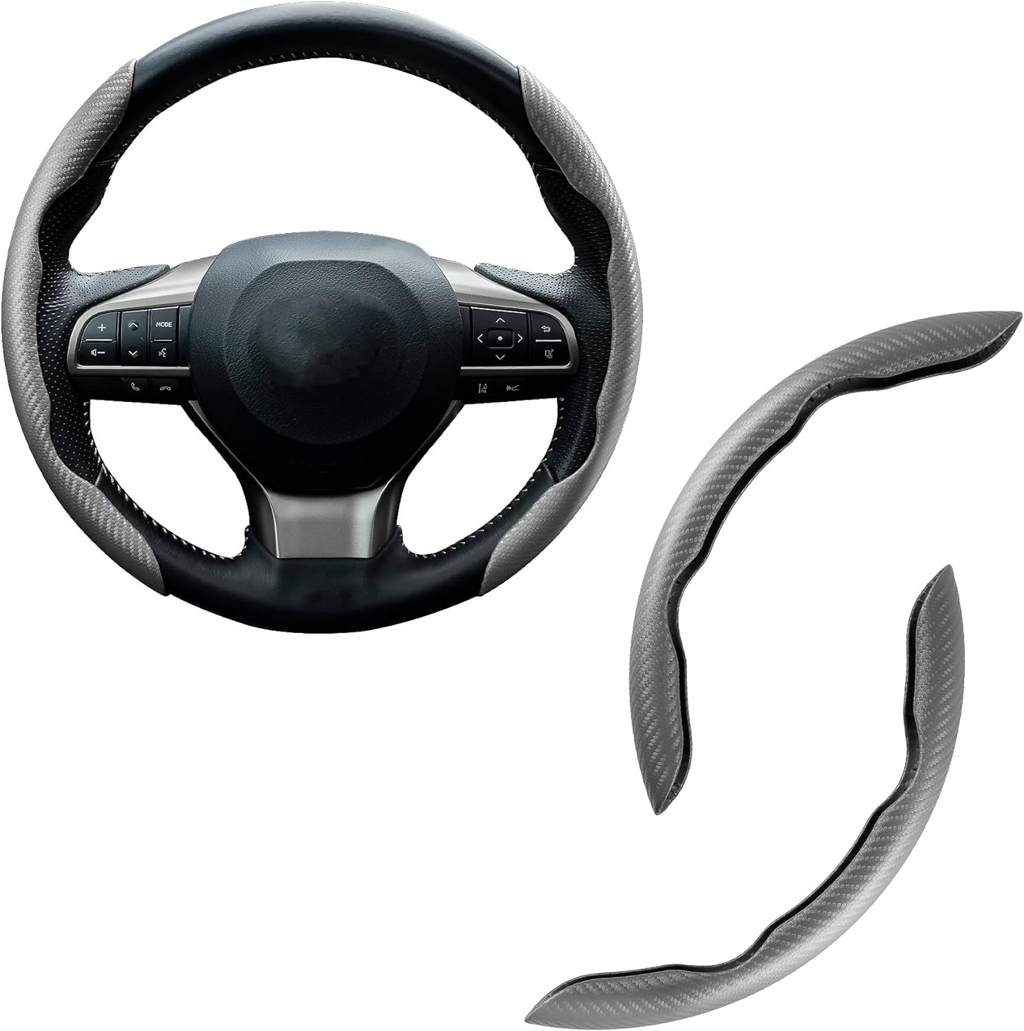 Car Carbon Fiber Anti-Skid Steering Wheel Cover