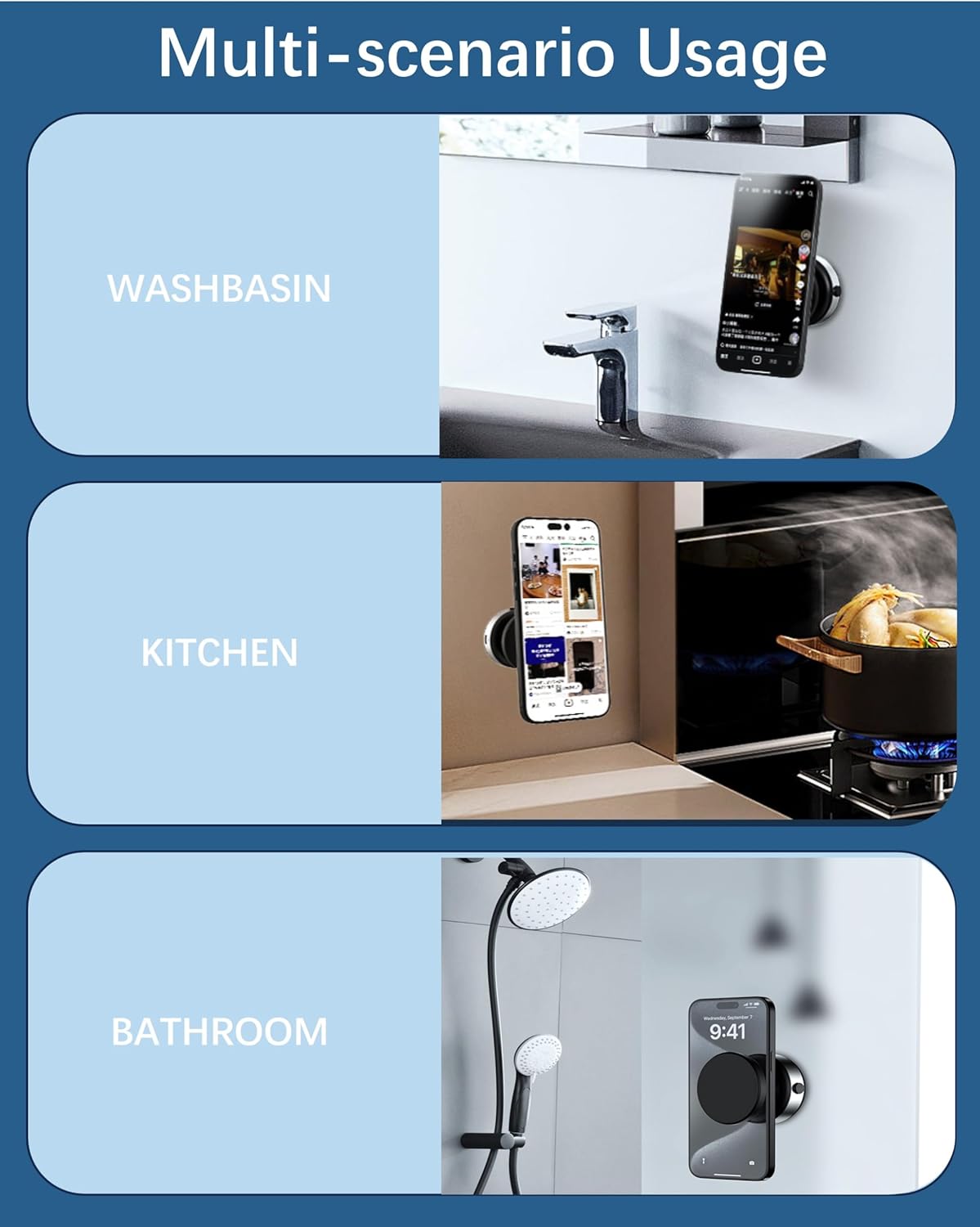 Electric Vacuum Suction Cup Magnetic Phone Mount