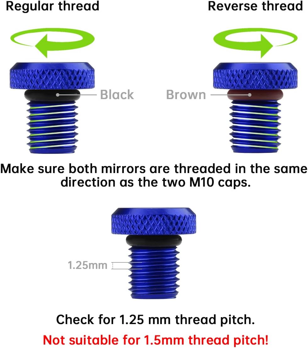 Motorcycle Mirror Hole Plug M10x1.25