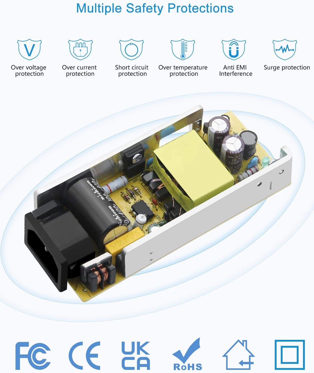 5V 10A 50W DC Power Adapter 5.5×2.5mm