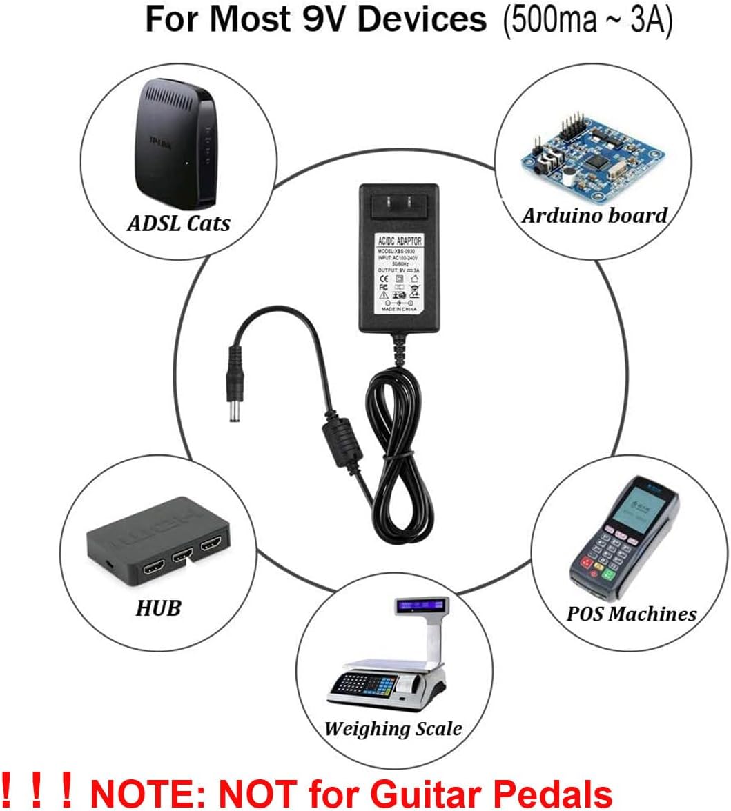 9V 3A DC Power Supply Adapter