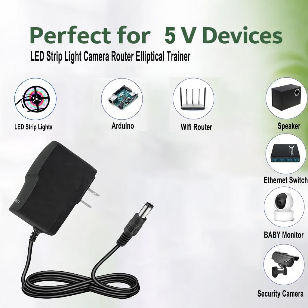 5V DC Power Supply 2A Wall AC Adapter