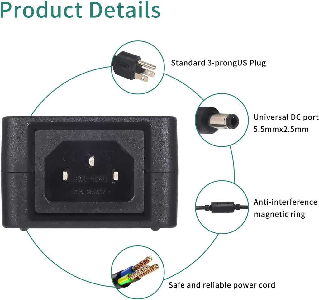 5V 6A 30W DC Power Adapter with Interchangeable Tips