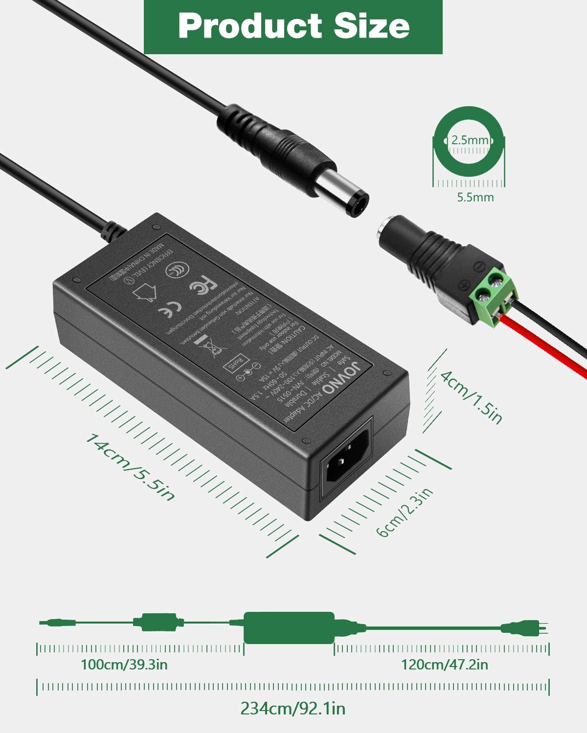 5V 15A 75W Power Supply Adapter Imagen secundaria del producto