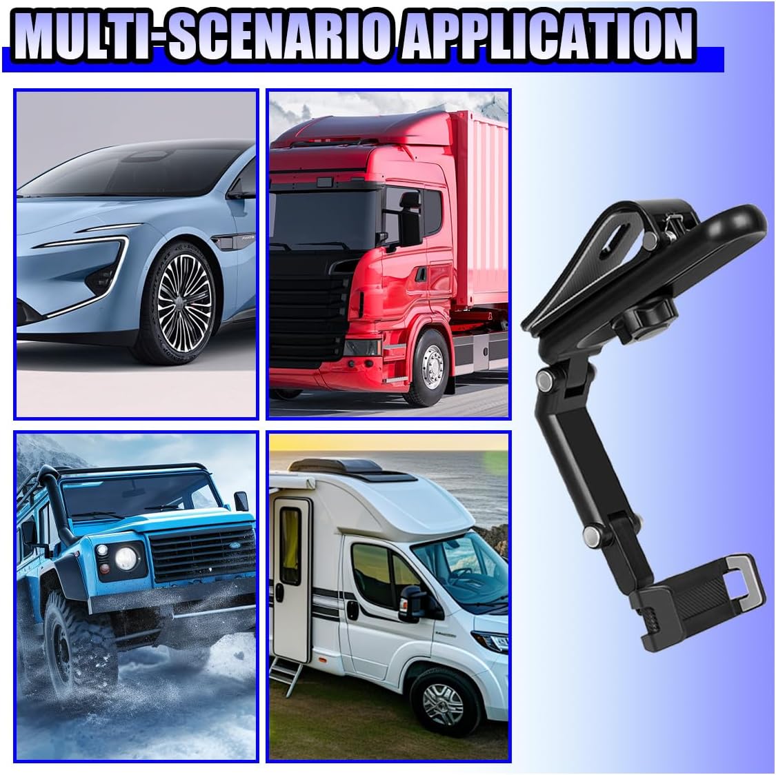 360° Rotatable Car Sun Visor Phone Holder