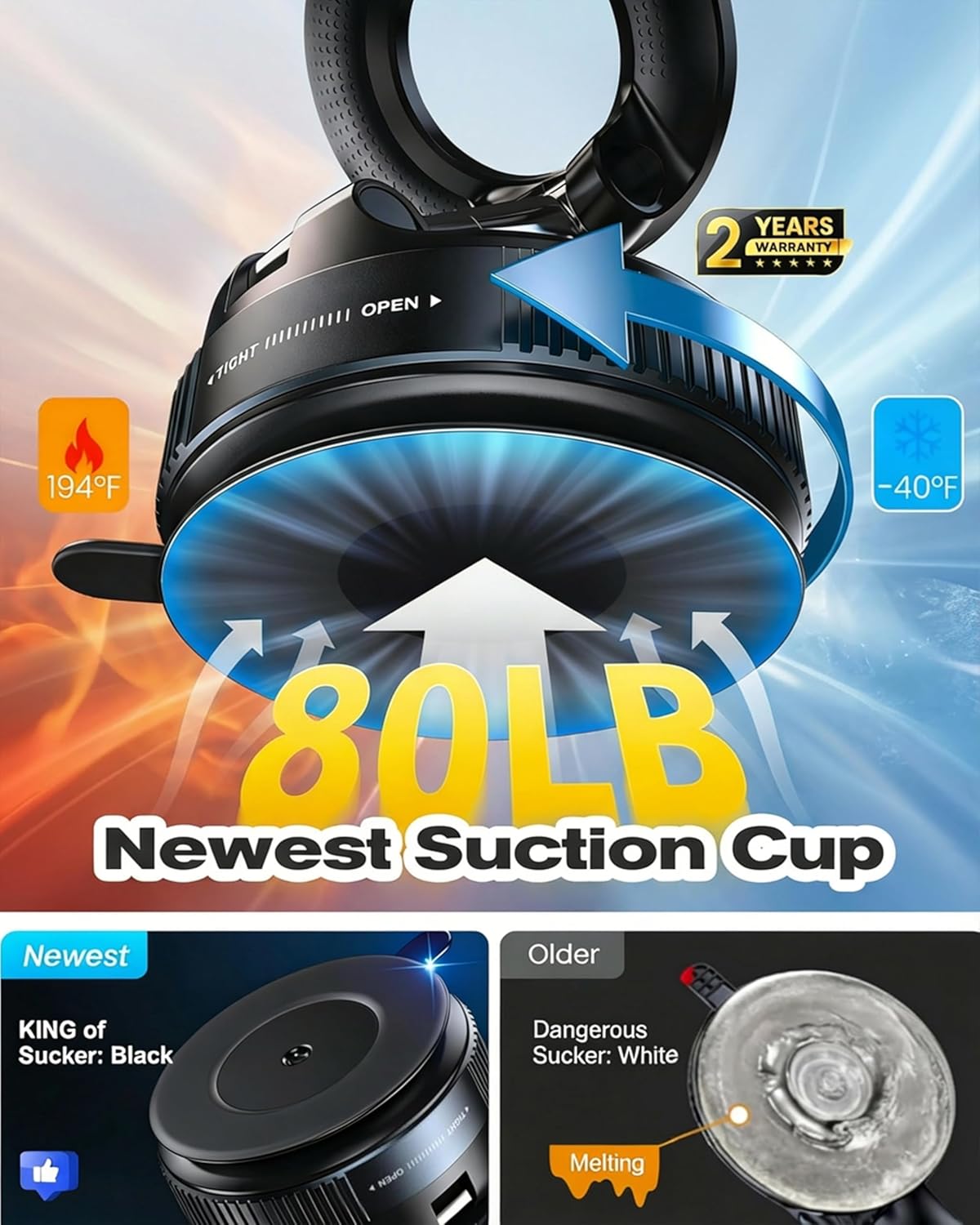 Vacuum Magnetic Phone Holder for Car